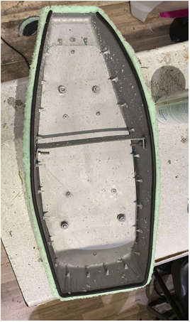 Jonc caoutchouc posé sur la tôle