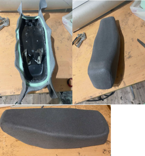 Pose de la mousse grise de finition avec colle néoprène